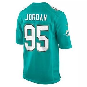 Nike Miami Dolphins Dion Jordan #95 football jersey in aqua